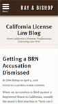 Mobile Screenshot of californialicenselawblog.com